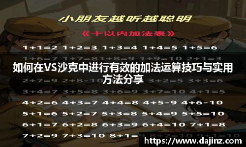 如何在VS沙克中进行有效的加法运算技巧与实用方法分享